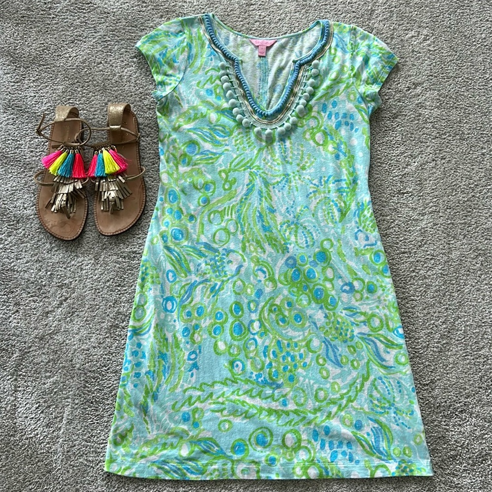 Lilly Pulitzer Harper Dress Pool Blue Any Fins Possible